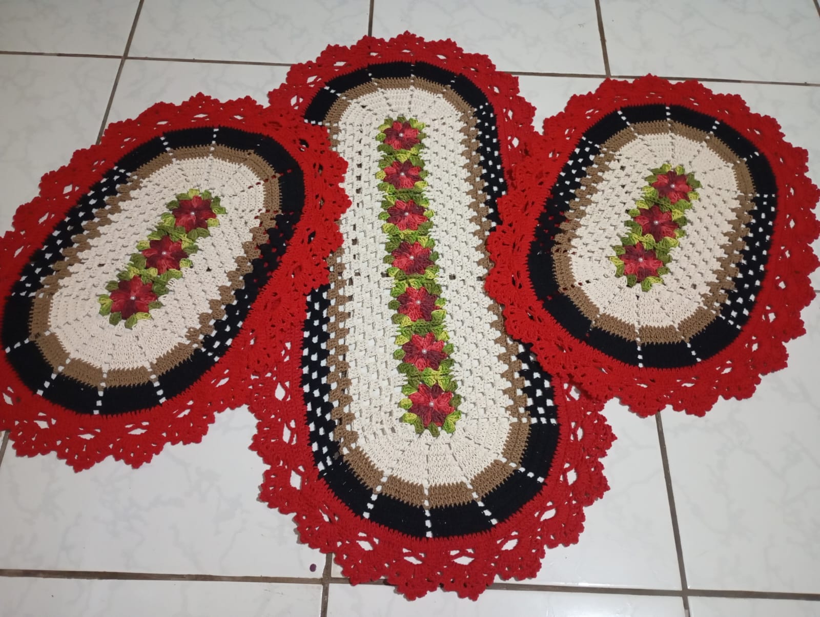 Jogo de cozinha floral - Imagem 1