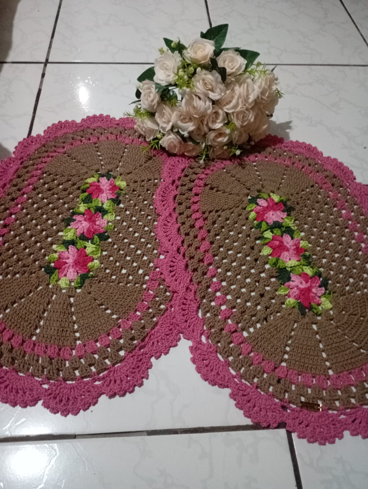 Par de tapete floral - Imagem 4