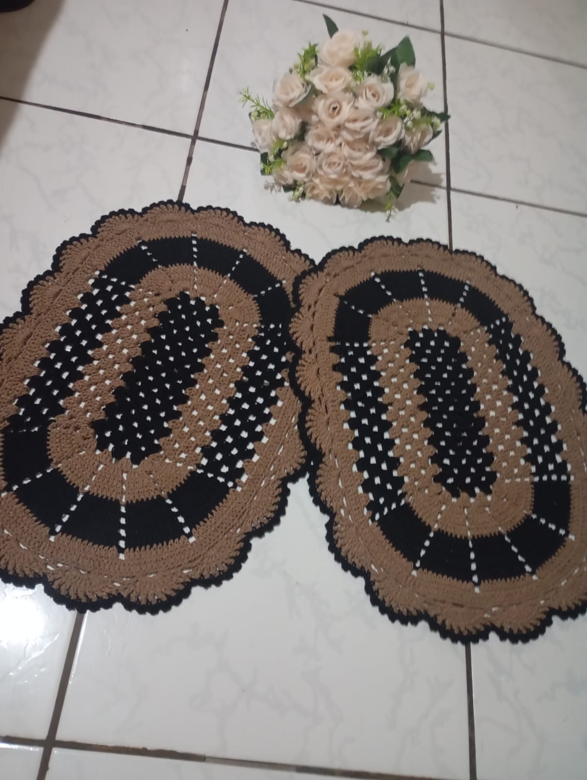 Par de Tapete artesanal em crochê - Imagem 10