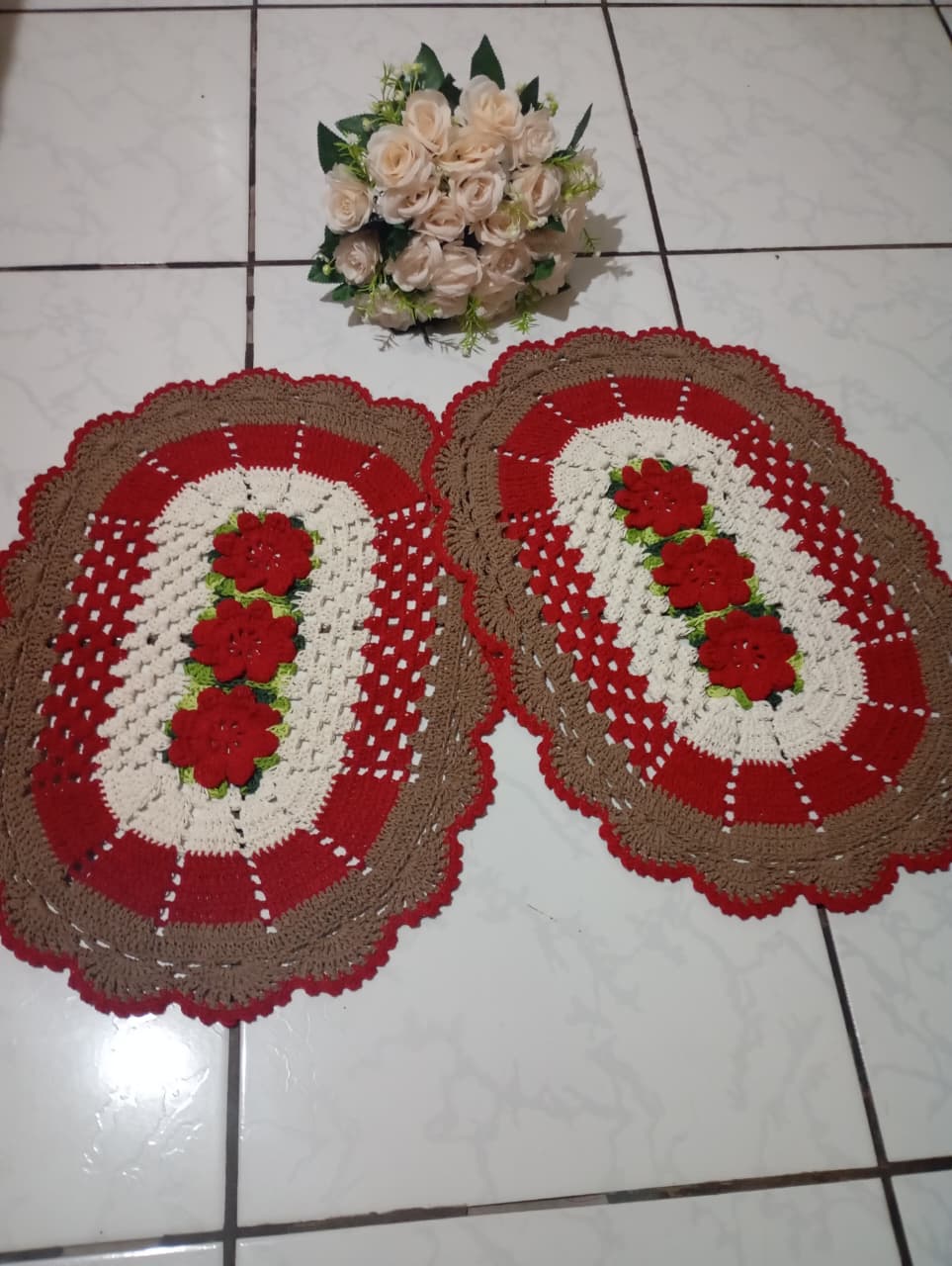 Tapete de crochê flores - Imagem 1
