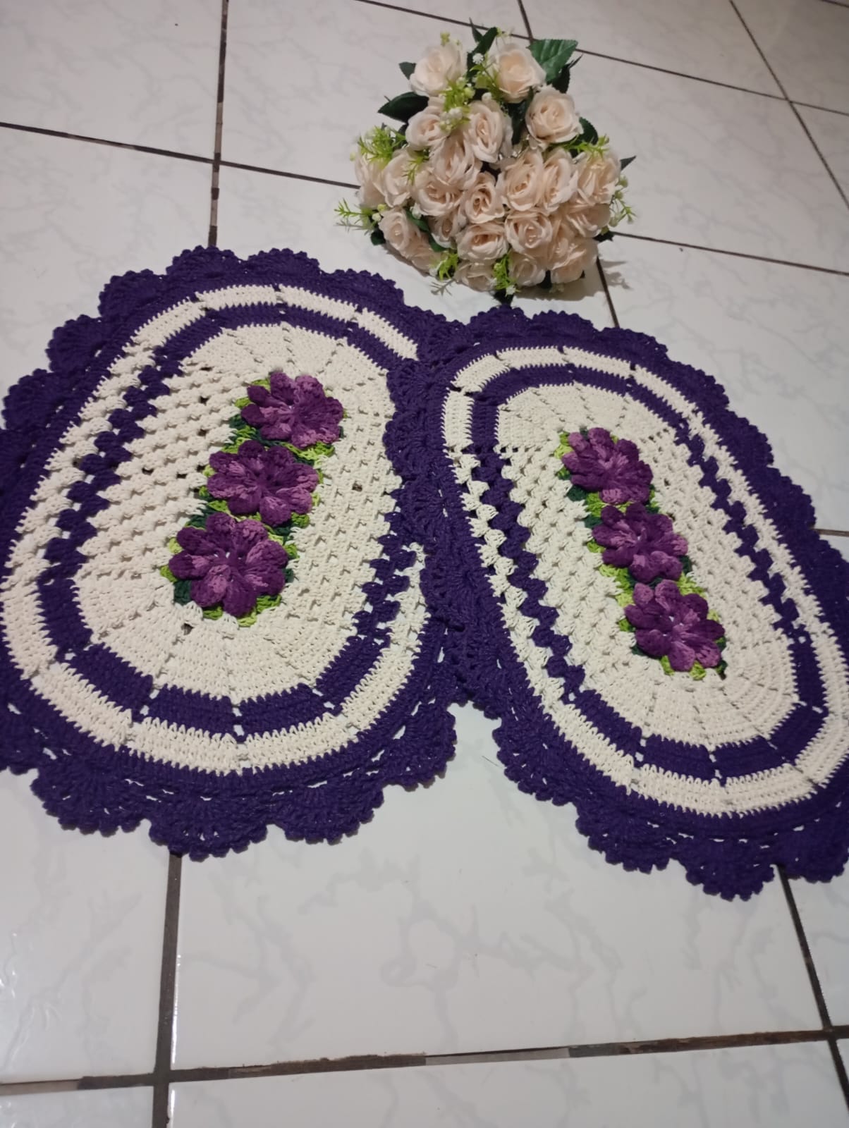 Tapete de crochê flores - Imagem 2