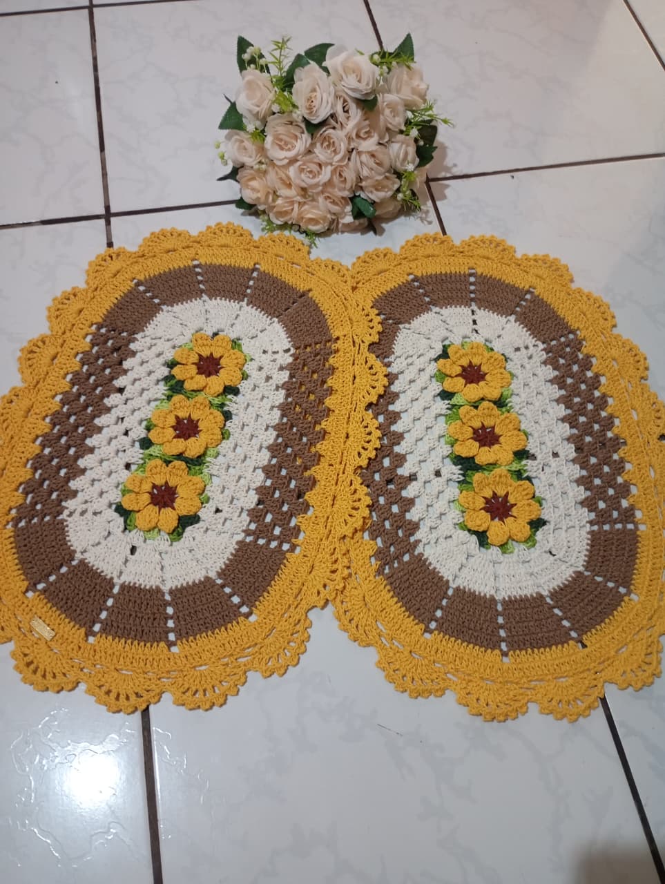 Tapete de crochê flores - Imagem 3