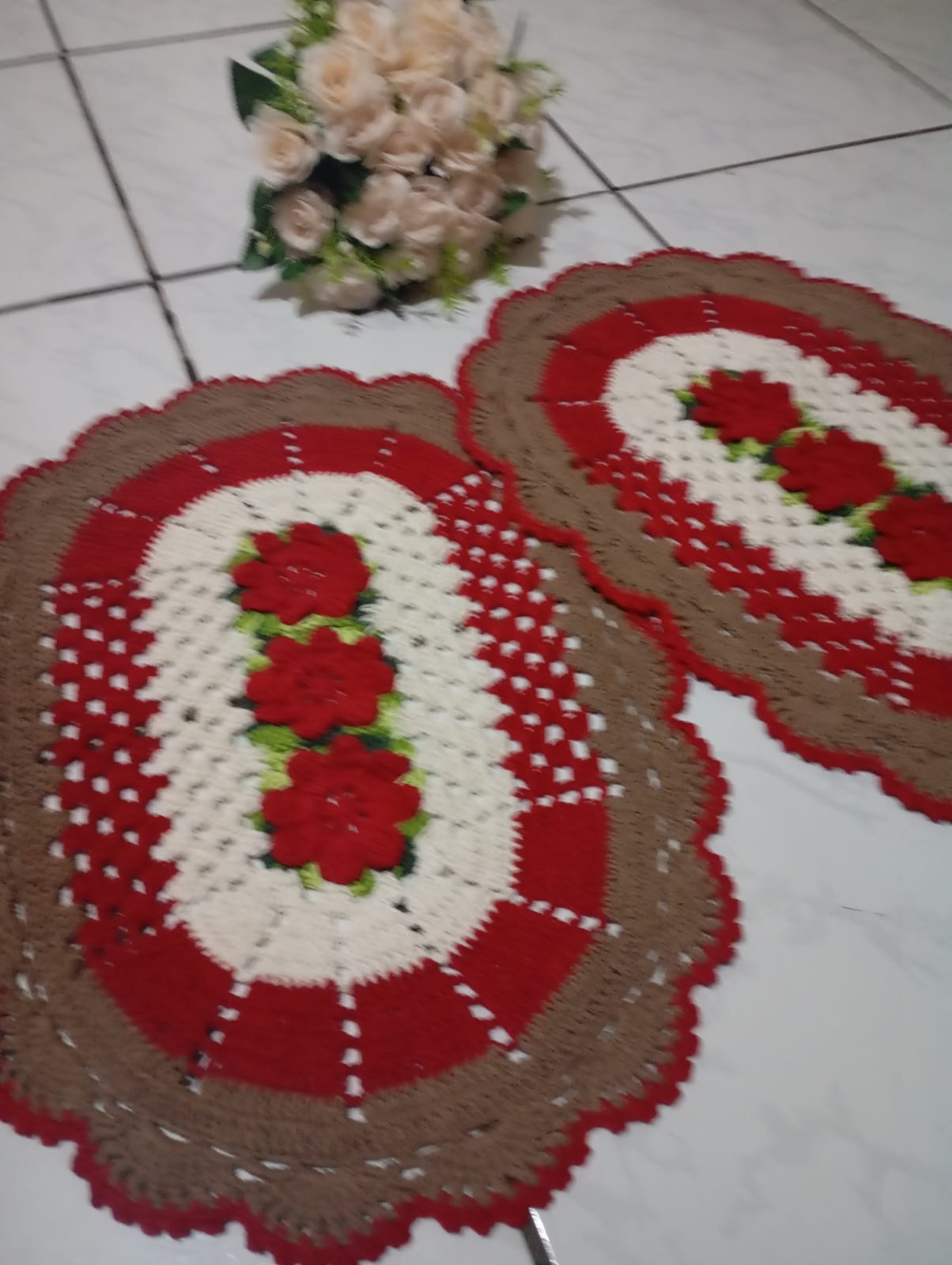 Tapete de crochê flores - Imagem 5